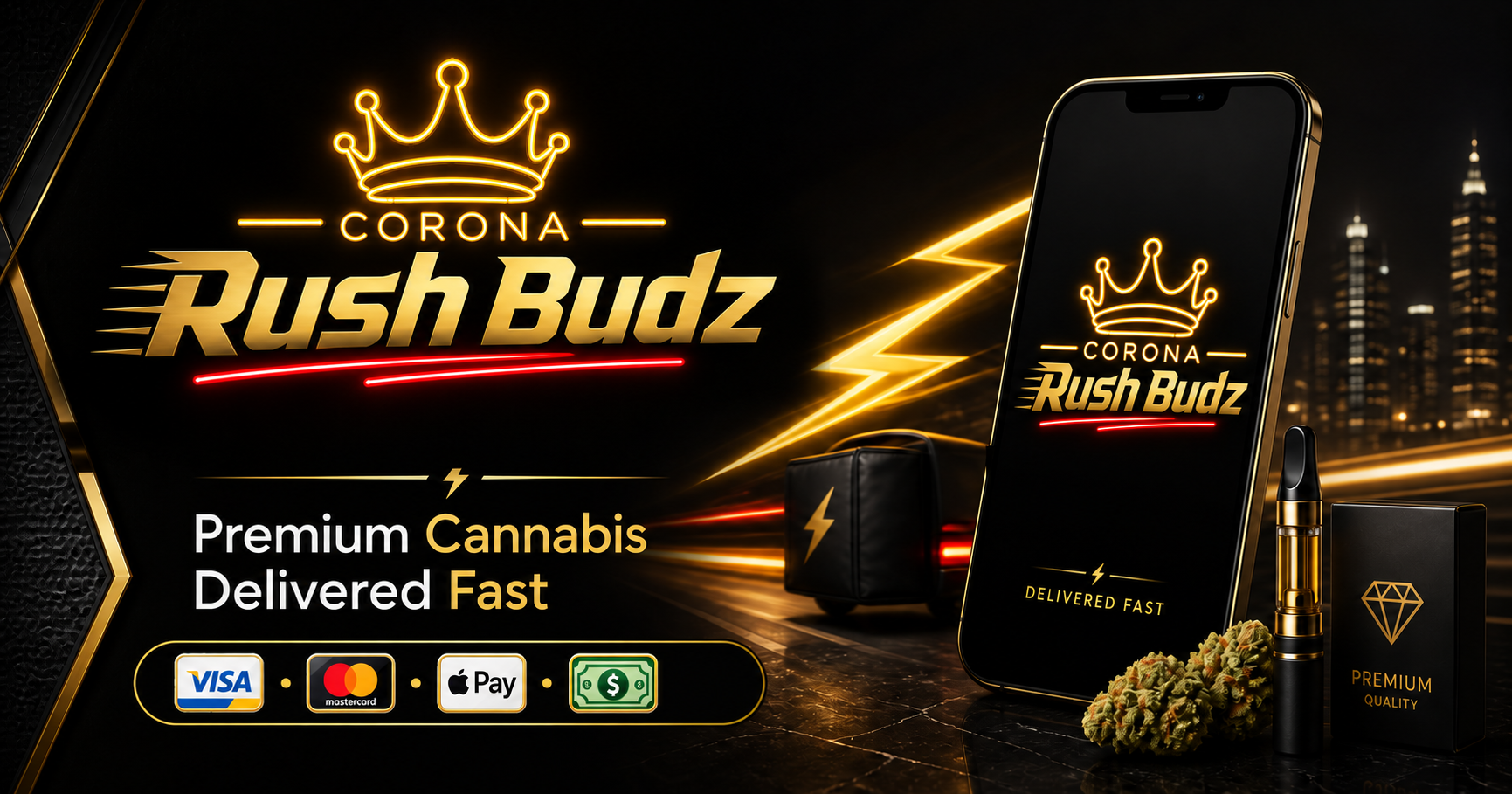 Corona Rush Budz premium delivery preview